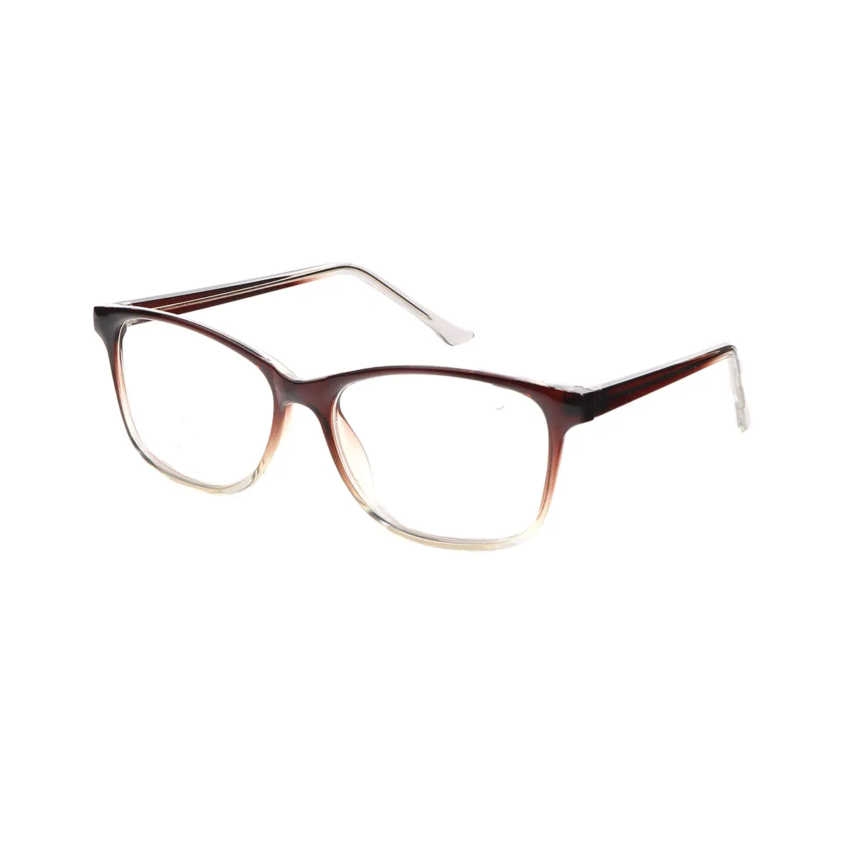 Queenie - Rectangle Brown Glasses for Women