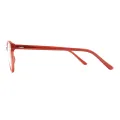 Pauline - Round Red Glasses for Women