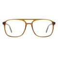 Dalton - Aviator Brown Glasses for Men