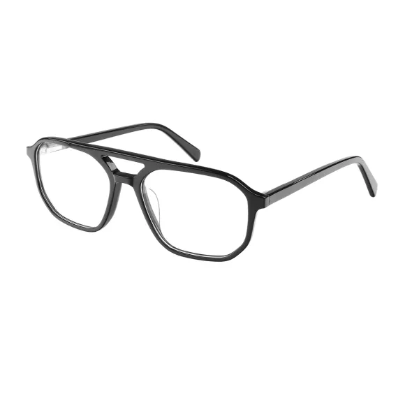 aviator black eyeglasses