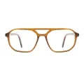 Sandy - Aviator Brown Glasses for Men
