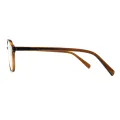 Sandy - Aviator Brown Glasses for Men