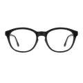 Angwin - Oval Black Glasses for Men & Women