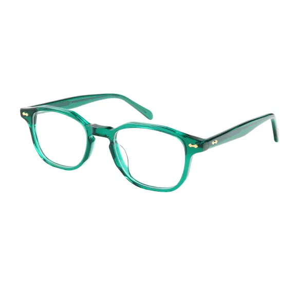 oval green eyeglasses