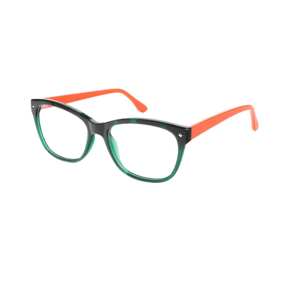 square green eyeglasses