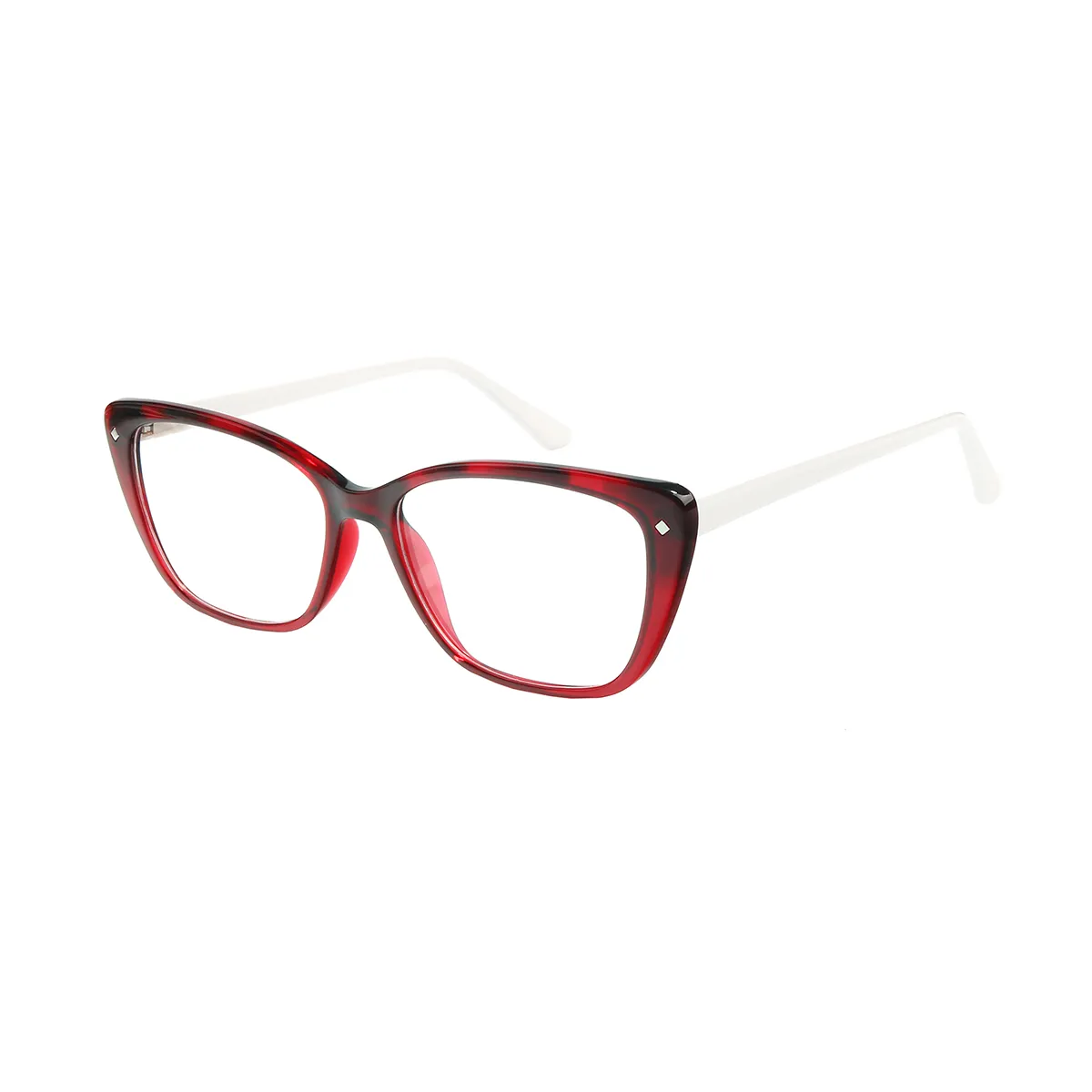 Gloria - Cat-eye Red Glasses for Women - EFE