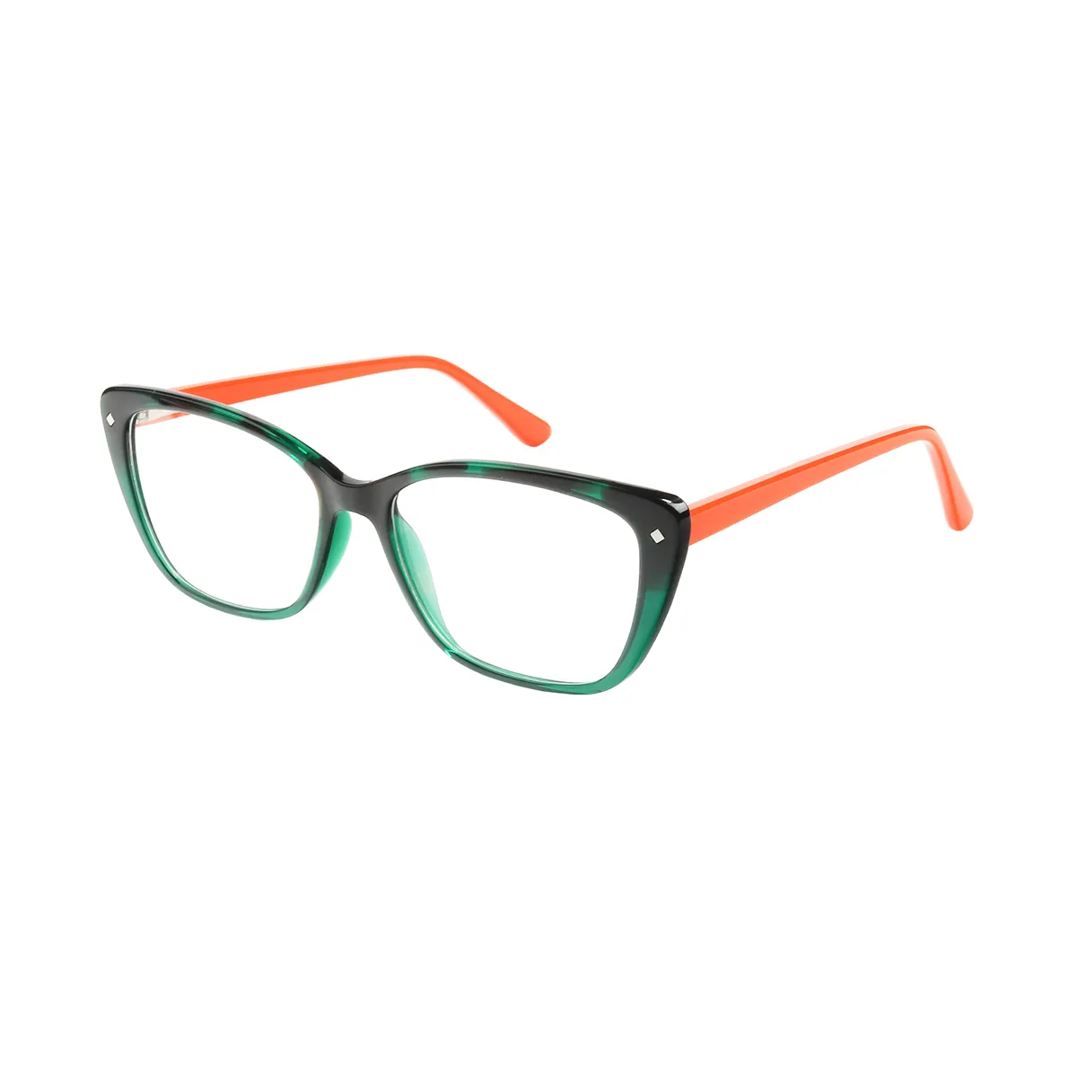 Gloria - Cat-eye Green Glasses for Women - EFE