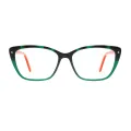 Gloria - Cat-eye Green Glasses for Women