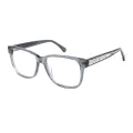 Eloisa - Square Gray Glasses for Women