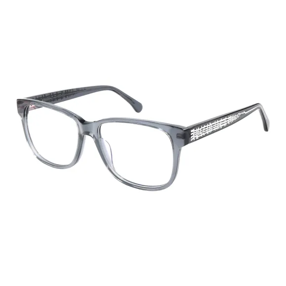square gray eyeglasses