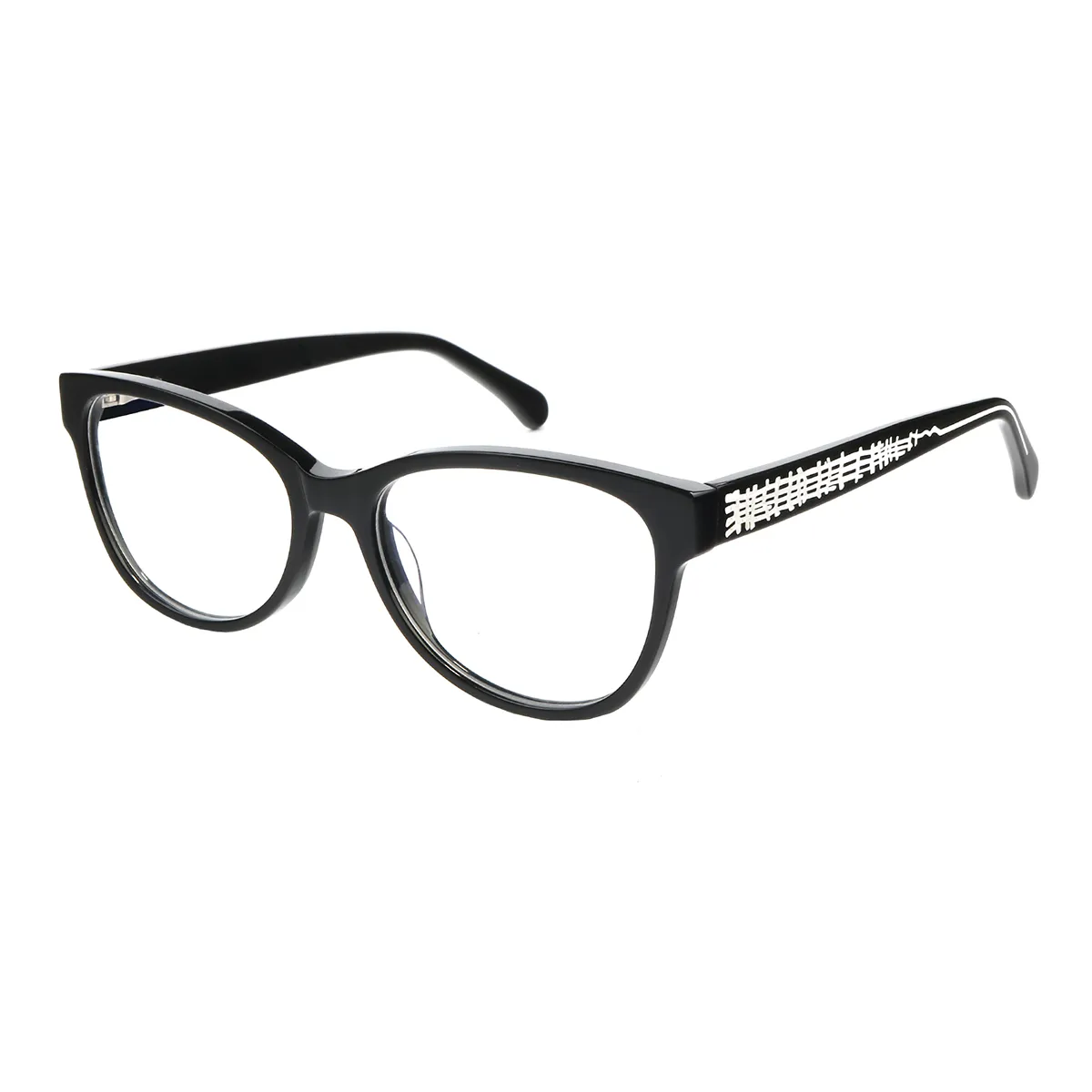 Ealex - Cat-eye Black Glasses for Women