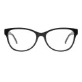 Ealex - Cat-eye Black Glasses for Women
