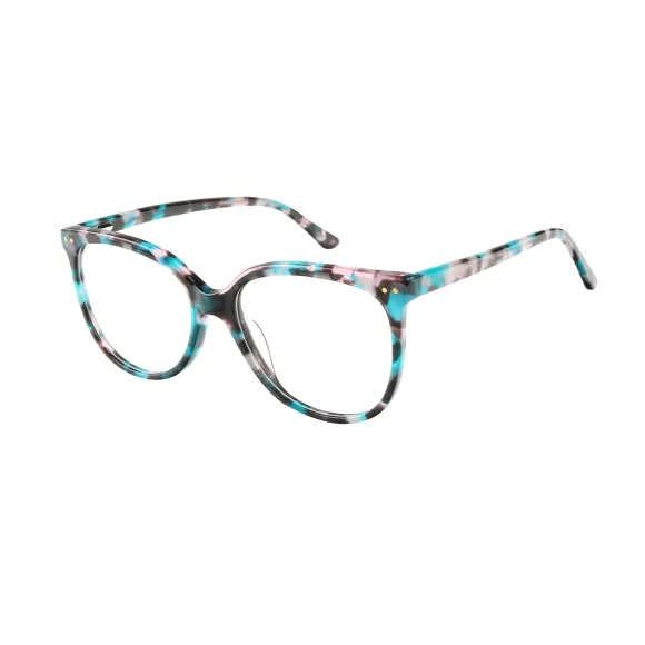 square green-demi eyeglasses