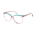 Tessie - Square Pink Glasses for Women