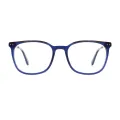 Lucretia - Square Blue Glasses for Women