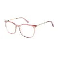 Lucretia - Square Pink Glasses for Women