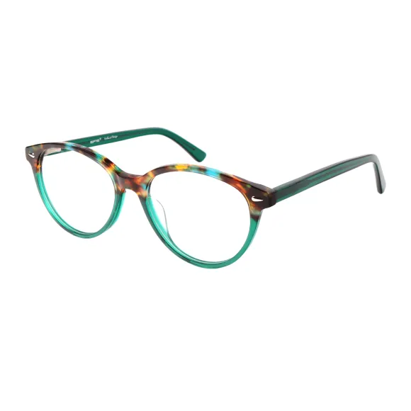 oval green eyeglasses