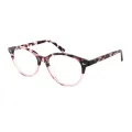 Baise - Oval Pink Glasses for Women
