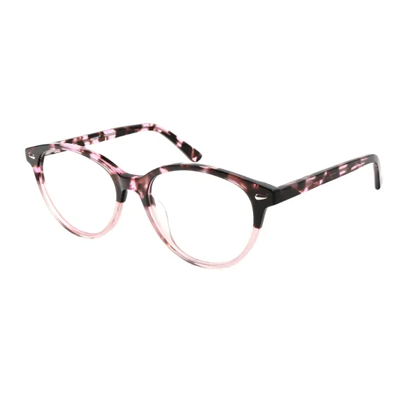 oval pink eyeglasses