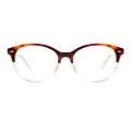 Baise - Oval Tortoiseshell Glasses for Women