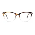 Jone - Oval Yellow-Tortoiseshell Glasses for Women