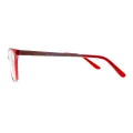 Serena - Rectangle Red Glasses for Women