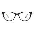 Corrie - Oval Black Glasses for Women