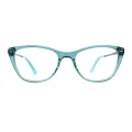 Corrie - Oval Green Glasses for Women