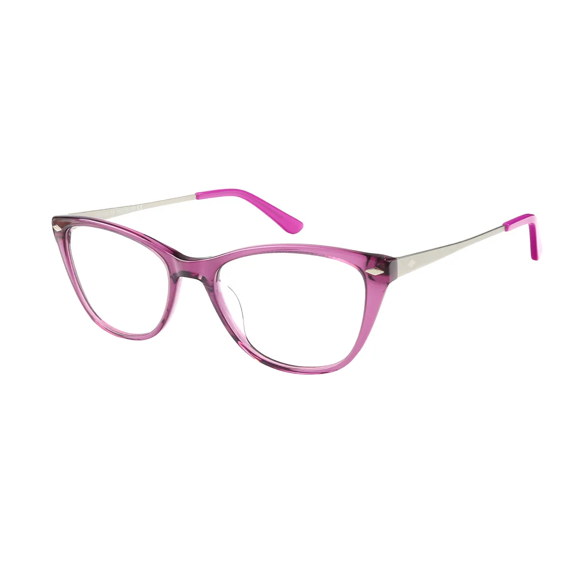 Corrie - Square Purple Glasses for Women - EFE