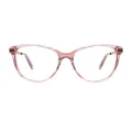 Marjorie - Oval Pink Glasses for Women