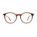 Kenna - Oval Brown Glasses for Men & Women