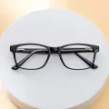 Looney - Rectangle Black Glasses for Men & Women