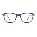 Herron - Rectangle Blue Glasses for Men & Women