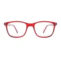 Herron - Square Red Glasses for Men & Women