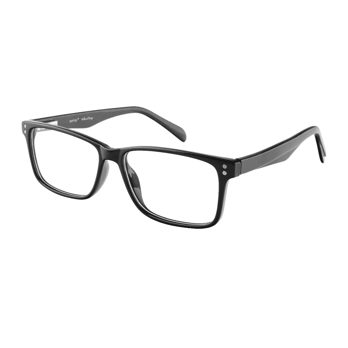 Nadine - Rectangle Black Glasses for Men & Women