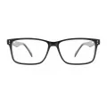 Nadine - Rectangle Transparent/Gray Glasses for Men & Women