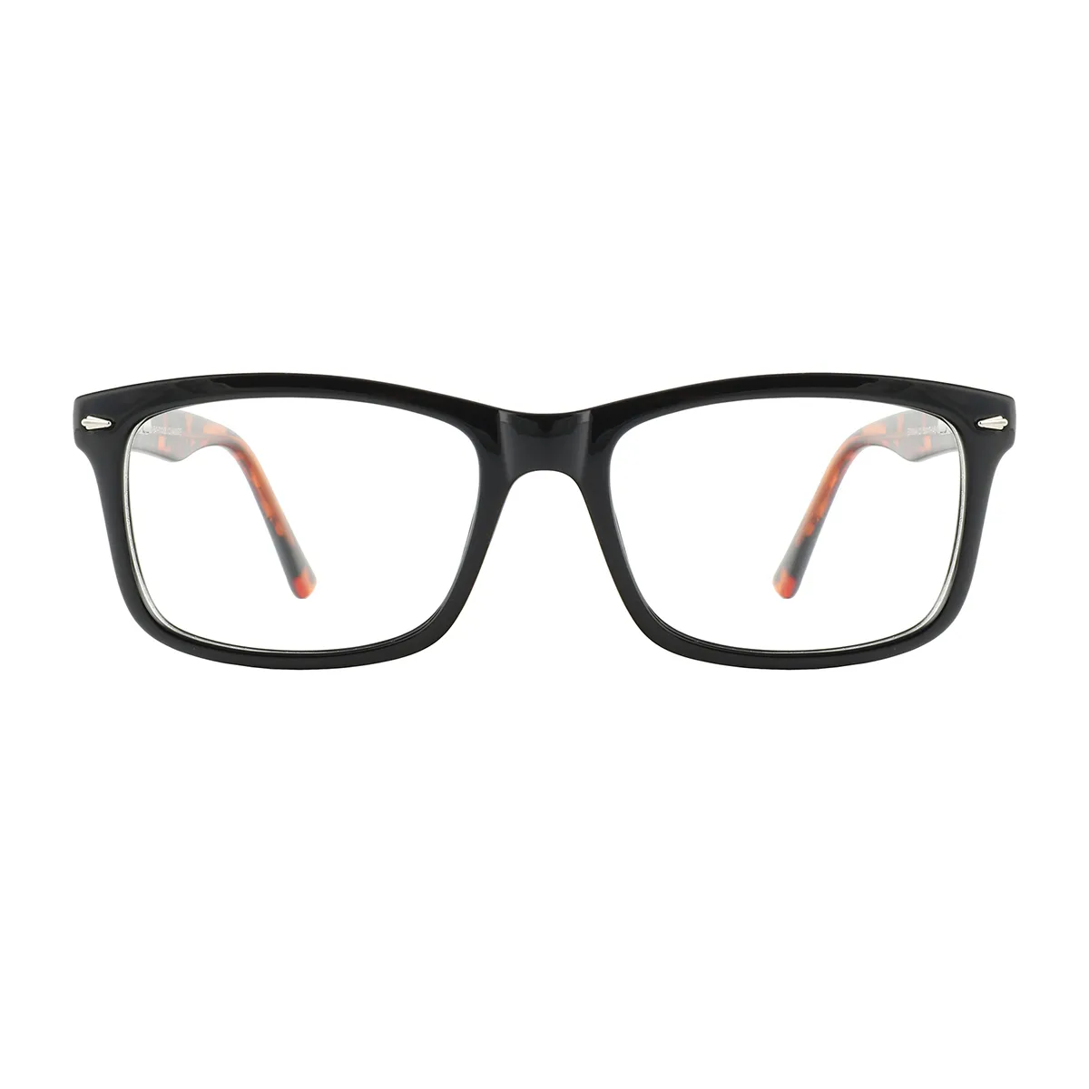 Classic Rectangle Black-demi  Eyeglasses for Women & Men