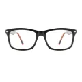 Albutt - Rectangle Black-Tortoiseshell Glasses for Men & Women