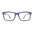 Albutt - Rectangle Blue-Tortoiseshell Glasses for Men & Women