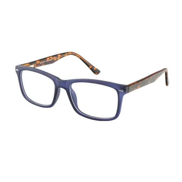 rectangle blue-tortoiseshell eyeglasses