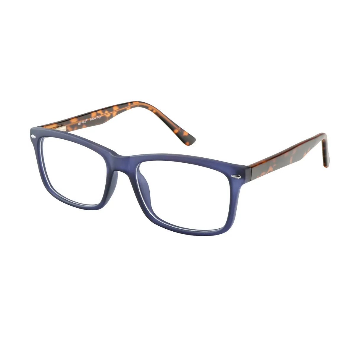 Classic Rectangle Blue-Tortoiseshell Glasses for Men & Women
