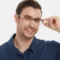 Gibbons - Rectangle Tortoiseshell-Translucent Glasses for Men & Women