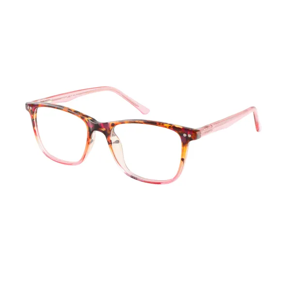 square demi-pink eyeglasses