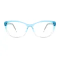 Naylor - Cat-eye Transparent-blue Glasses for Women