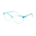 Naylor - Cat-eye Transparent-blue Glasses for Women