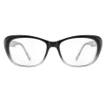 Olivia - Oval Transparent-gray Glasses for Women