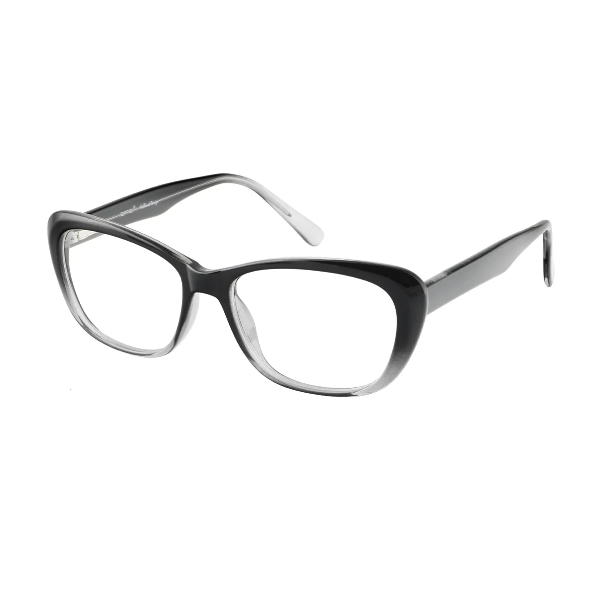 Classic Rectangle Transparent-brown Eyeglasses for Women
