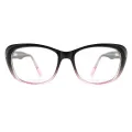 Olivia - Oval Transparent-pink Glasses for Women