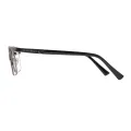 Terence - Browline Gunmetal Glasses for Men
