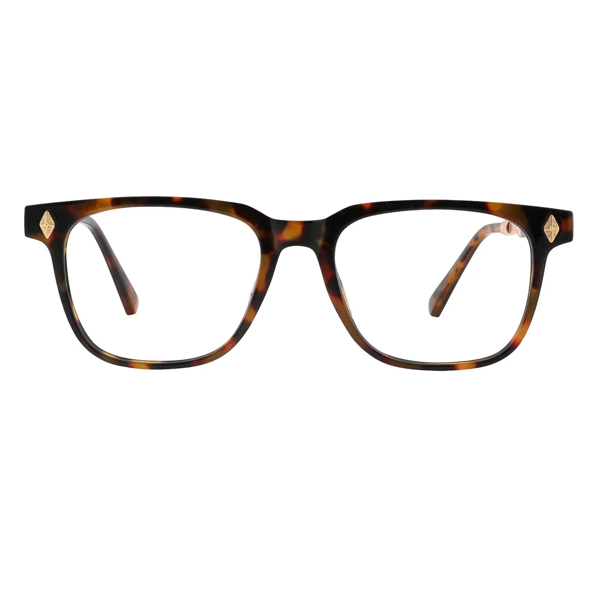 Fashion Square Black/Gold  Eyeglasses for Men